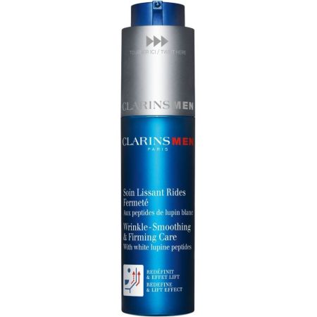 Clarins Men Soin Lissant Rides Fermeté Tratamiento reafirmante y suavizante de textura no grasa ni pegajosa para piel más suave tonificada y firme 50 ml