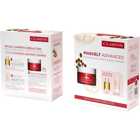 Clarins Masvelt Advanced Body Lotion Estuche Tratamiento corporal anticelulítico afina reafirma y redefine la silueta combatiendo la grasa rebelde 200 ml