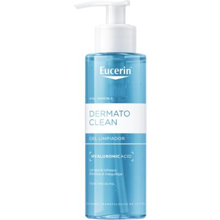 Eucerin Dermatoclean Hyaluronic Acid Gel Limpiador Gel limpiador refrescante elimina totalmente los restos de suciedad y maquillaje 200 ml