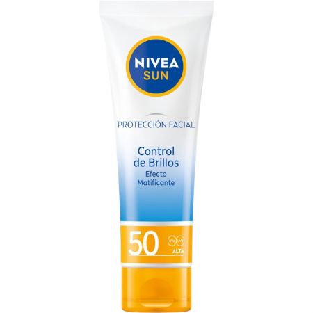 Nivea Sun Control De Brillos Protección Facial Spf 50 Protector solar facial textura no pegajosa ofrece efecto matificante controlando brillos 50 ml