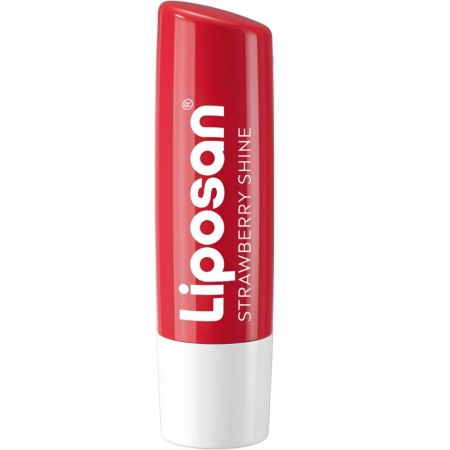 Liposan Strawberry Shine Bálsamo Labial Bálsamo labial hidrata intensamente 24 horas ofreciendo sutil brillo con delicioso aroma a fresa