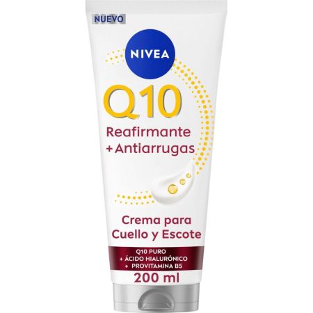 Nivea Q10 Reafirmante + Antiarrugas Crema Para Cuello Y Escote Loción cuello y escote reduce arrugas y aporta firmeza a la piel 200 ml