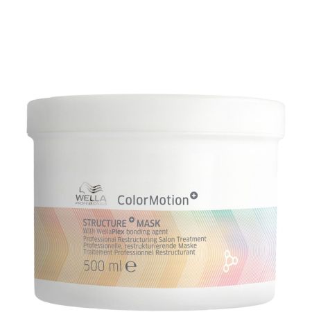 Wella Professionals Colormotion+ Structure+ Mask Mascarilla hidratante fija el color e intensifica el brillo para pelo teñido seco y dañado