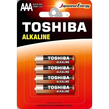 Toshiba Pilas Alkaline Aaa Pilas alcalinas multiusos idóneas para dispositivos de uso cotidiano lr03/1,5v 4 uds