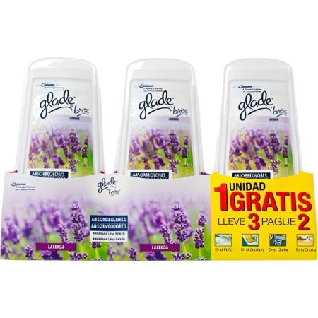 Glade By Brise Ambientador Lavanda Formato Especial Ambientador para hogar absorbeolores elimina los malos olores 3 uds