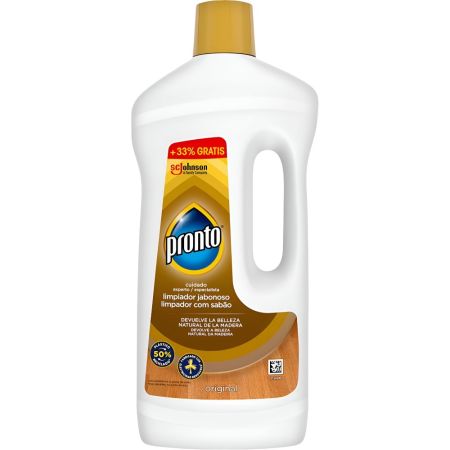 Pronto Limpiador Jabonoso Para Madera 5 En 1 Formato Especial Limpiador jabonoso para madera ofrece máxima eficacia y limpieza 1000 ml
