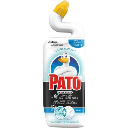 Pato Limpiador Wc Extra Power Limpiador wc antimanchas con lejía y espuma limpiadora ofrece aroma marino 750 ml