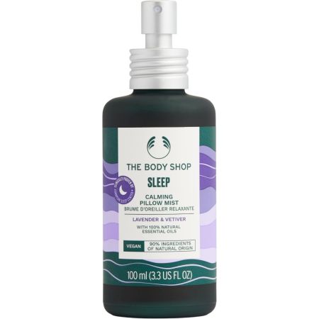 The Body Shop Sleep Calming Pillow Mist Spray para la almohada enriquecido con aceite esencial natural de lavanda y vetiver 100 ml