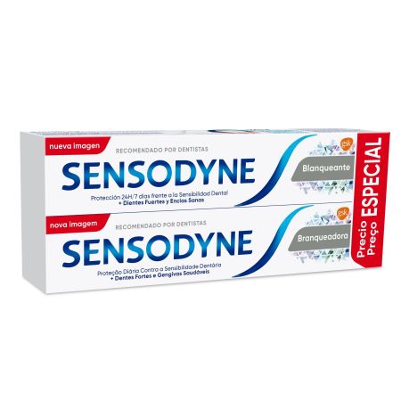 Sensodyne Pasta De Dientes Blanqueante Duplo Precio Especial Pasta de dientes blanqueante alivia la sensibilidad dental 2x75 ml