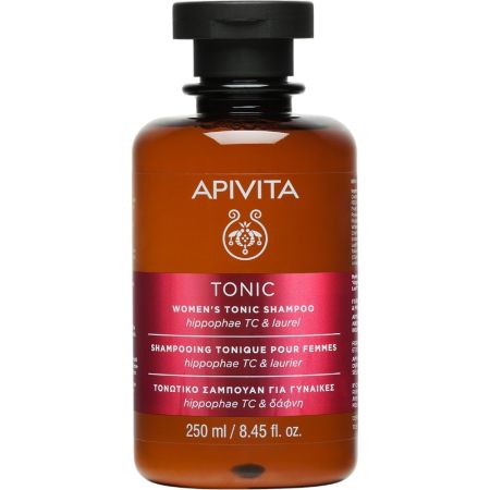Apivita Tonic Women'S Tonic Shampoo Champú natural anticaída hidratante revitaliza y fortalece la raíz estimulando el creciiento para un cabello fuerte 250 ml