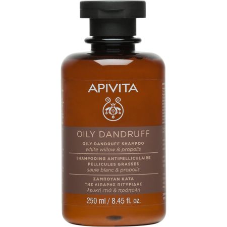 Apivita Oily Dandruff Shampoo Champú anticaspa limpia suavemente regulando exceso de sebo y calmando irritaciones 250 ml