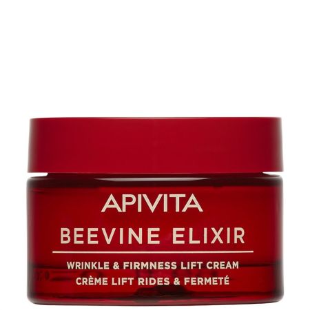 Apivita Beevine Elixir Wrinkle & Firmness Lift Cream Rich Crema facial rica antiedad hidratante y sedosa redefine el óvalo facial ofreciendo un aspecto más firme 50 ml