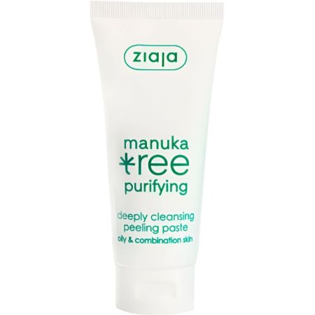 Ziaja Manuka Pasta Exfoliante Exfoliante facial purificador vegano previene puntos negros y prepara la piel 75 ml