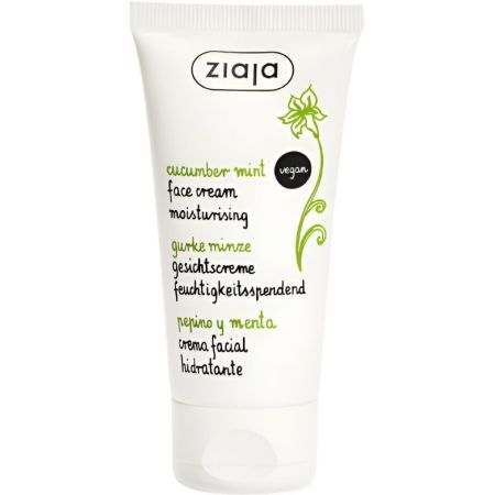 Ziaja Pepino Y Menta Crema Facial Hidratante Crema facial vegana hidratante protege suaviza y calma la irritación 50 ml