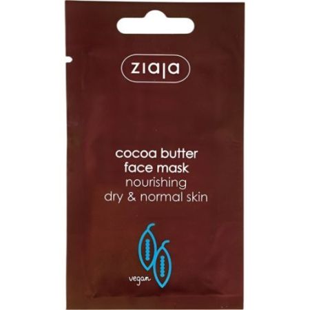 Ziaja Manteca De Cacao Mascarilla Facial Nutritiva Mascarilla facial vegana nutritiva regenera la piel y reduce visiblemente rojeces 7 ml