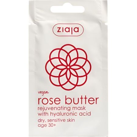 Ziaja Manteca De Rosa Mascarilla Facial Rejuvenecedora Mascarilla vegana reduce arrugas y mejora elasticidad y firmeza 7 ml