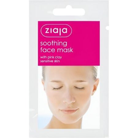 Ziaja Arcilla Rosa Mascarilla Facial Calmante Mascarilla facial vegana calmante con arcilla rosa calma irritaciones y rojeces hidratando la piel 7 ml