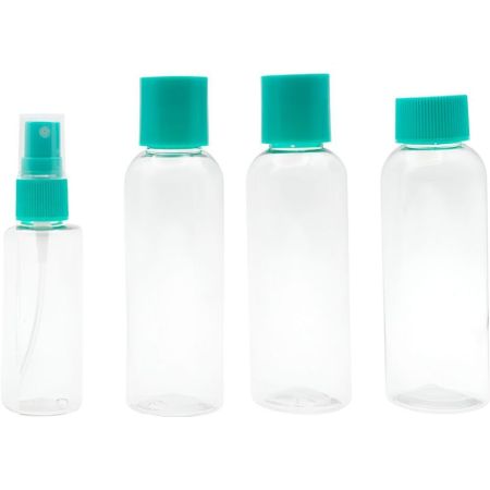 Becasan Nature Set De Viaje Set de botellas transparentes rellenables para viaje