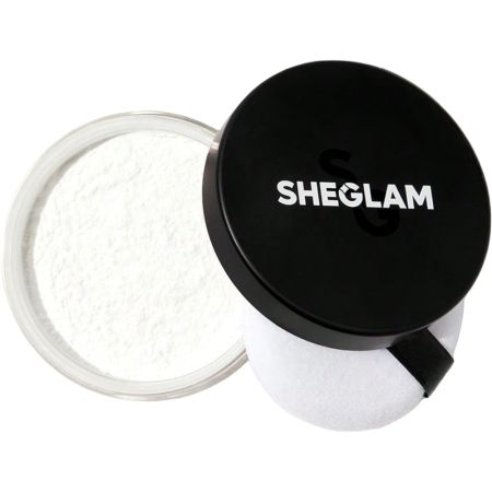 Sheglam Baked Glow Setting Powder Polvos sueltos fijadores de textura suave minimiza poros líneas finas y arrugas para un acabado radiante