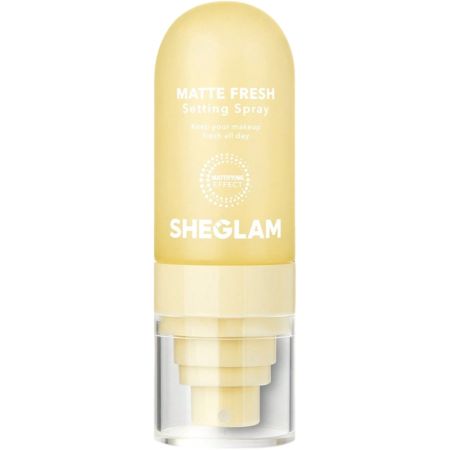 Sheglam Matte Fresh Setting Spray Fijador de maquillaje ultramatificante controla y combate el brillo para un acabado suave durante todo el día 55 ml
