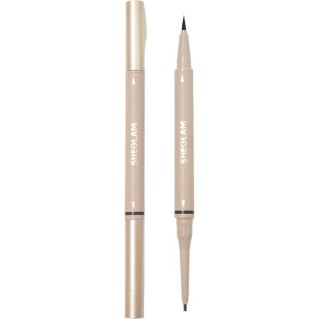 Sheglam Brows On Demand Eyebrow Pencil 2in1 Lápiz de cejas de doble punta resistente al agua traza líneas precisas que imitan al vello natural