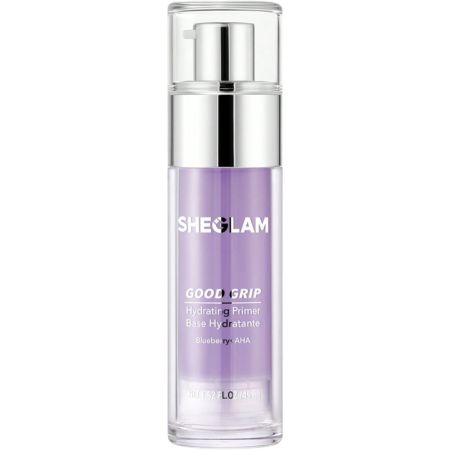 Sheglam Good Grip Hydrating Primer Blueberry + Aha Prebase de maquillaje piel suave tersa e hidratada mantiene fijo tu maquillaje horas