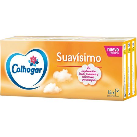 Colhogar Paquete De Pañuelos Suavísimo Nuevo Formato Pañuelos de papel de 4 capas sin perfume ofrecen la combinación ideal de suavidad y resistencia para tu piel