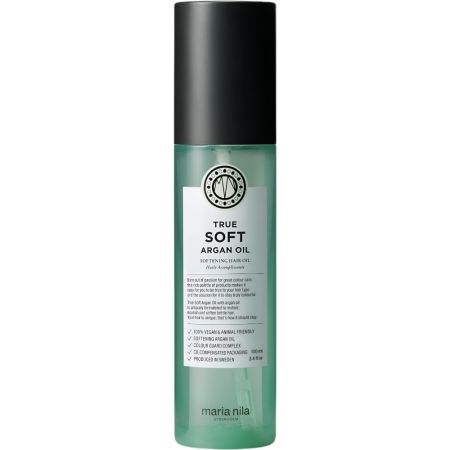 Maria Nila True Soft Argan Oil Aceite de argán capilar hidrata las puntas quebradizas reduce el encrespamiento y protege contra los rayos uv
