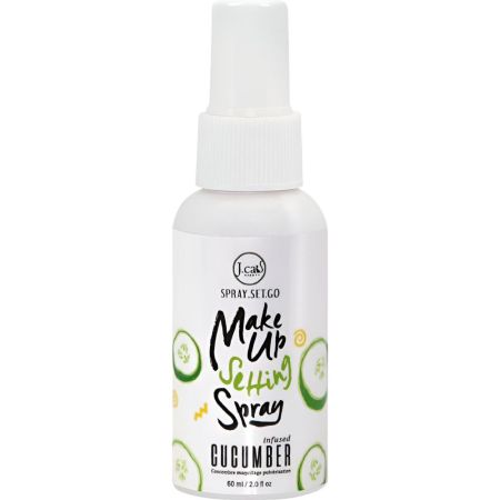 J.Cat Make Up Setting Spray Fijador de maquillaje asegura que el look se mantenga impecable todo el día con pepino 60 ml