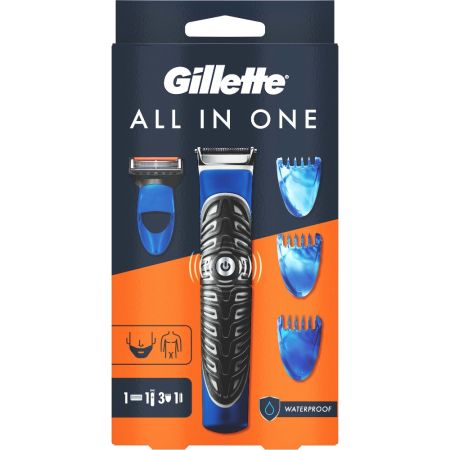 Gillette Máquina De Afeitar All In One Estuche Máquina de afeitar eléctrica resistente al agua perfila con precisión y se adapta a los bordes