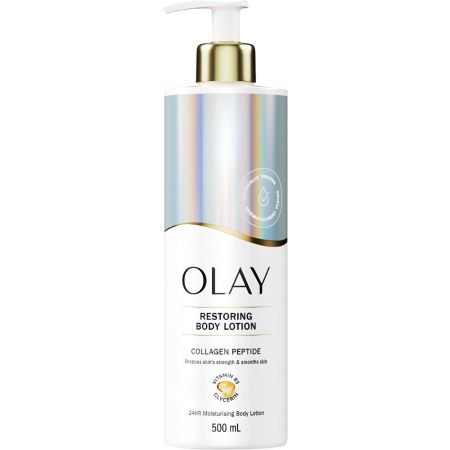 Olay Collagen Peptide Restoring Body Lotion Loción corporal restauradora de textura ligera renueva y restaura hidratando 24 horas con aroma afrutado y floral 500 ml