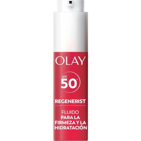 Olay Regenerist Firm & Plump Fluido Spf 50 Fluido facial hidratante ultraligero reafirma reduce arrugas y aumenta la hidratación de la piel durante 24 horas 50 ml