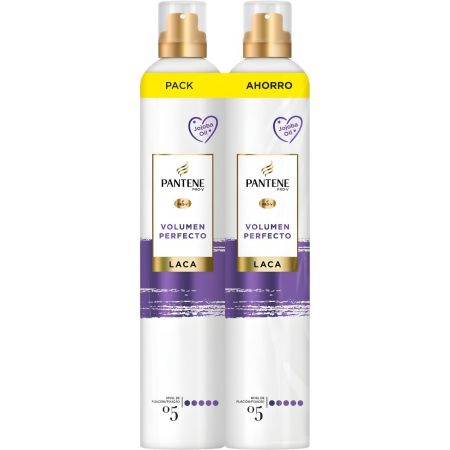 Pantene Pro-V Volumen Perfecto Laca Nº5 Duplo Pack Ahorro Laca fijadora antiencrespamiento ofrece aspecto más denso y voluminoso para un cabello suave y duradero 2x370 ml