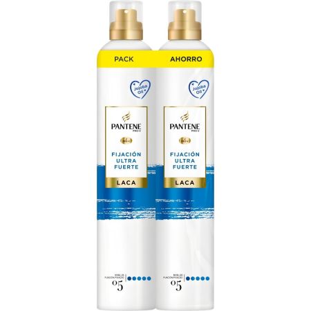 Pantene Pro-V Fijación Ultra Fuerte Laca Nº5 Duplo Pack Ahorro Laca fijadora antiencrespamiento protege de las agresiones diarias sin dejar sensación grasa 2x370 ml