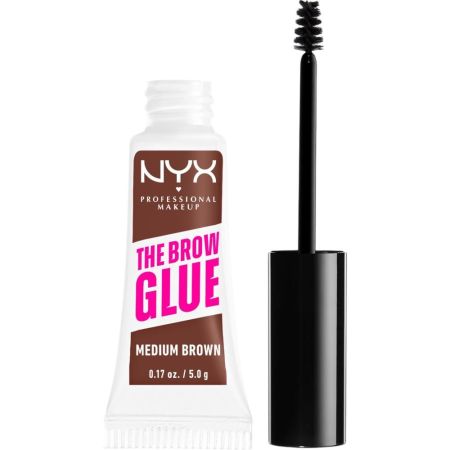 Nyx Professional Makeup The Brow Glue Gel de cejas fijador y resistente al agua ofrece definición extrema hasta 16 horas sin grumos