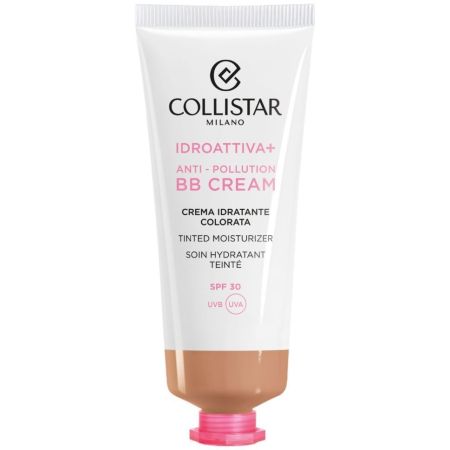 Collistar Idroattiva+ Bb Cream Anticontaminación Spf 30 Crema hidratante con color perfecciona e ilumina para aspecto más radiante y resplandeciente 50 ml
