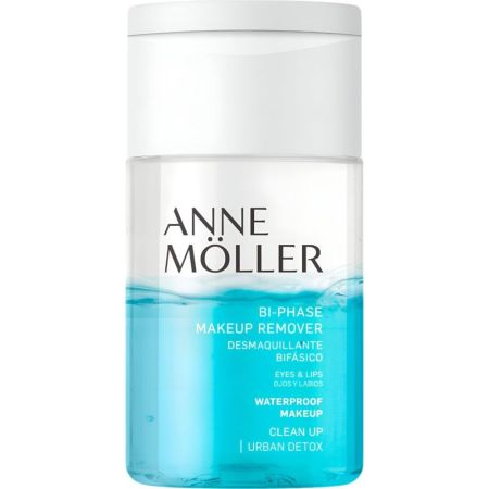 Anne Möller Clean Up Urban Detox Bi-Phase Makeup Remover Desmaquillante bifásico para ojos y labios disuelve el maquillaje y la suciedad sin dejar sensación grasa 100 ml