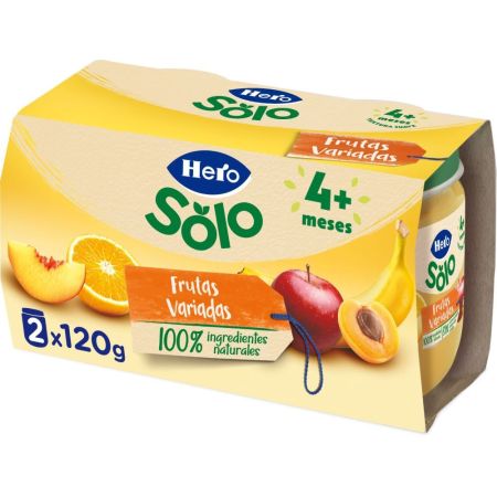 Hero Baby Tarro frutas variadas 2x120 gr
