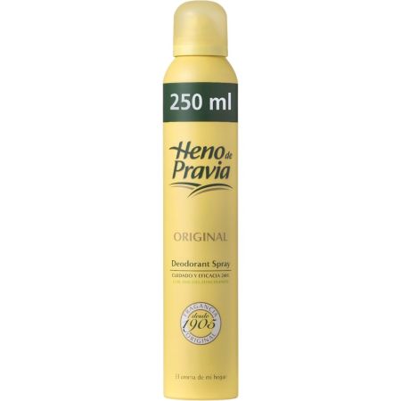 Heno De Pravia Original Desodorante Spray Desodorante con aroma fresco y limpio protección 24 horas 250 ml