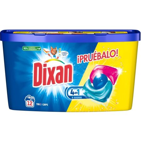 Dixan Detergente Total 4+1 & Ahorro Trio Caps Detergente en cápsulas con poder de limpieza luminosidad frescor y sostenibilidad