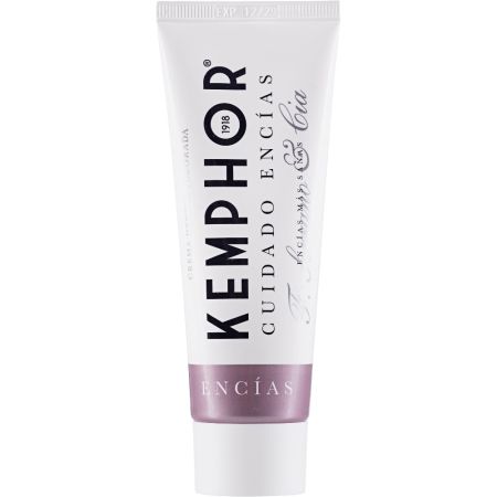 Kemphor Cuidado Encías Crema Dental Fluorada Pasta de dientes cuida y protege las encías restaurando llos tejidos de la mucosa oral con mirra y esencias naturales 75 ml