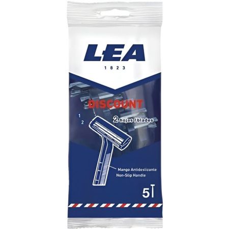 Lea Maquinilla De Afeitar Discount Maquinilla de afeitar desechable de dos hojas con mango antideslizante 5 uds
