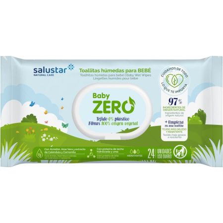 Salustar Baby Zero Toallitas Húmedas Para Bebé Toallitas húmedas para bebé biodegradables limpian con delicadeza para piel suave y confortable