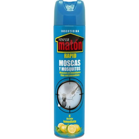 Vinfer Matón Rapid Insecticida Moscas Y Mosquitos Insecticida inmediato contra moscas y mosquitos aroma natural de limón 750 ml