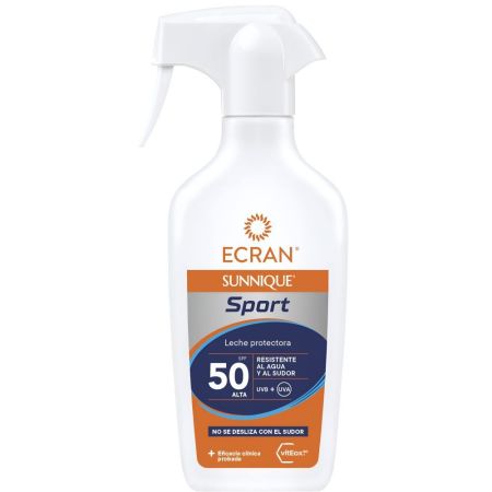 Ecran Sunnique Sport Leche Protectora Spf 50 Spray solar corporal protege y activa las defensas naturales de la piel 270 ml