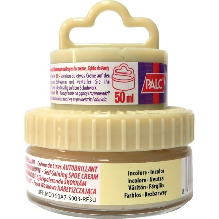 Palc Limpiador De Calzado Crema Autobrillante Limpiador con esponja de secado rápido consigue un brillo intenso 50 ml