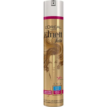 Elnett Satin Fijación Fuerte Cabello Teñido Laca Laca fijadora infinidad de peinados sin efecto apelmazado 400 ml