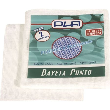 Pla Bayeta Punto Pack Bayeta clásica y super absorbente ideal para la limpieza del polvo 40x34 cm 2 uds