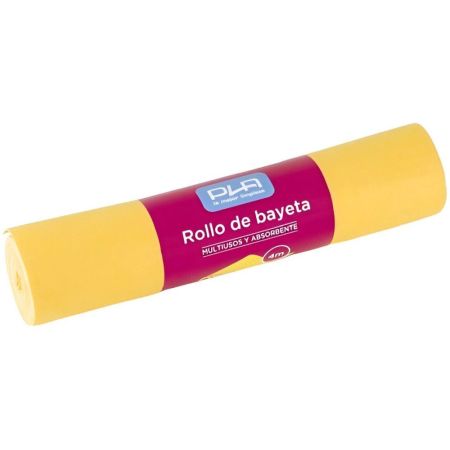Pla Pla bayeta rollo amarillo precortado 4 metros.