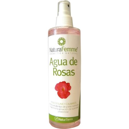 Naturafemme Agua De Rosas Tónico Suave Y Calmante Tónico facial suave refrescante y calmante elimina la suciedad acumulada dejando los poros libres de impurezas 200 ml